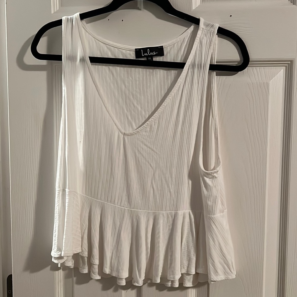 white tank top